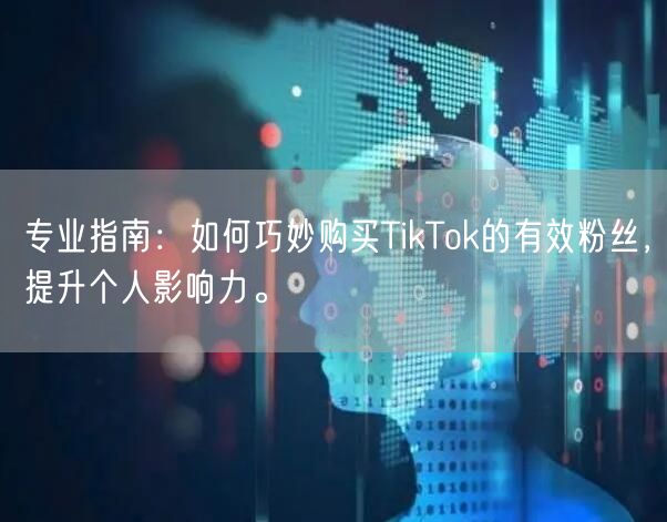 专业指南：如何巧妙购买TikTok的有效粉丝，提升个人影响力。