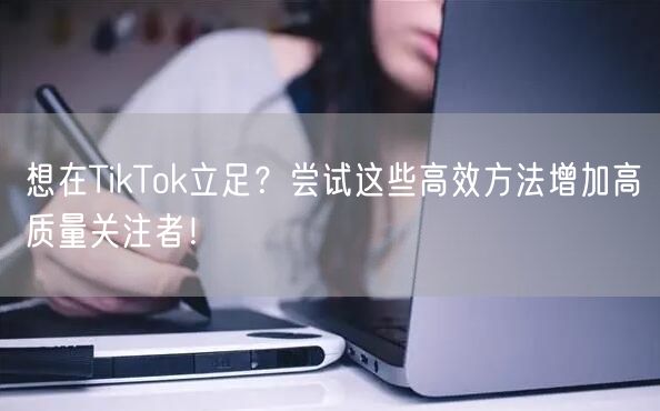 想在TikTok立足？尝试这些高效方法增加高质量关注者！