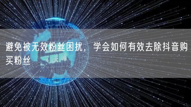 避免被无效粉丝困扰，学会如何有效去除抖音购买粉丝