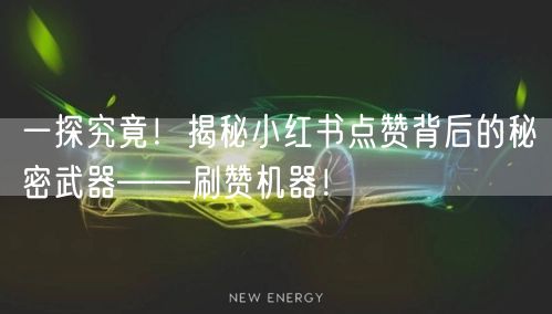 一探究竟！揭秘小红书点赞背后的秘密武器——刷赞机器！