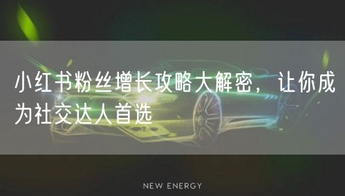 小红书粉丝增长攻略大解密，让你成为社交达人首选