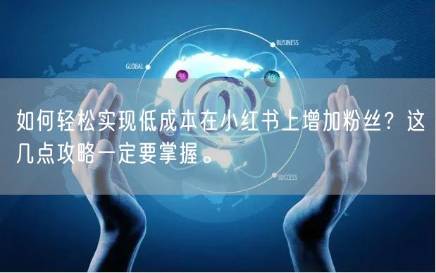 如何轻松实现低成本在小红书上增加粉丝？这几点攻略一定要掌握。