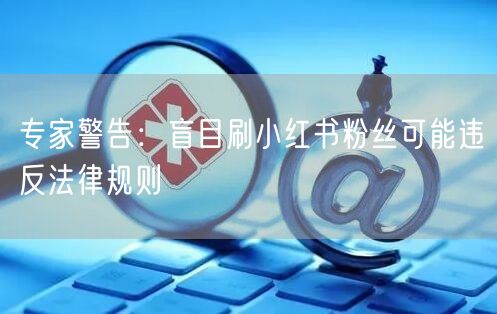 专家警告：盲目刷小红书粉丝可能违反法律规则