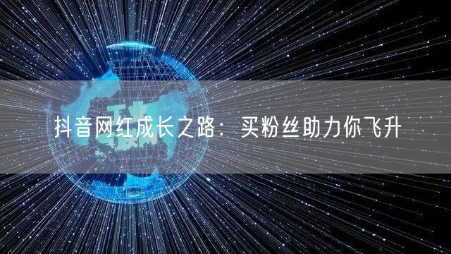 抖音网红成长之路：买粉丝助力你飞升