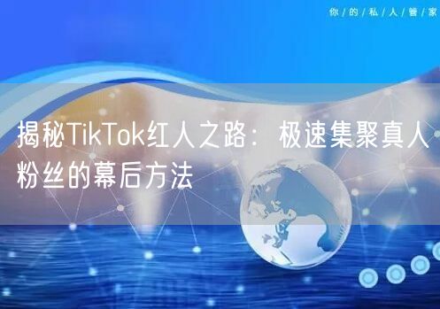 揭秘TikTok红人之路：极速集聚真人粉丝的幕后方法